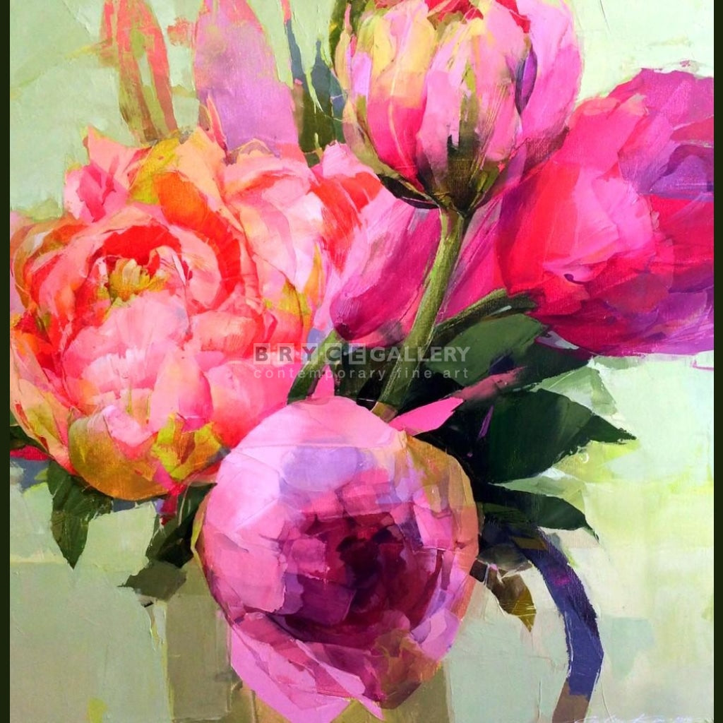 Peonies Mixed Media