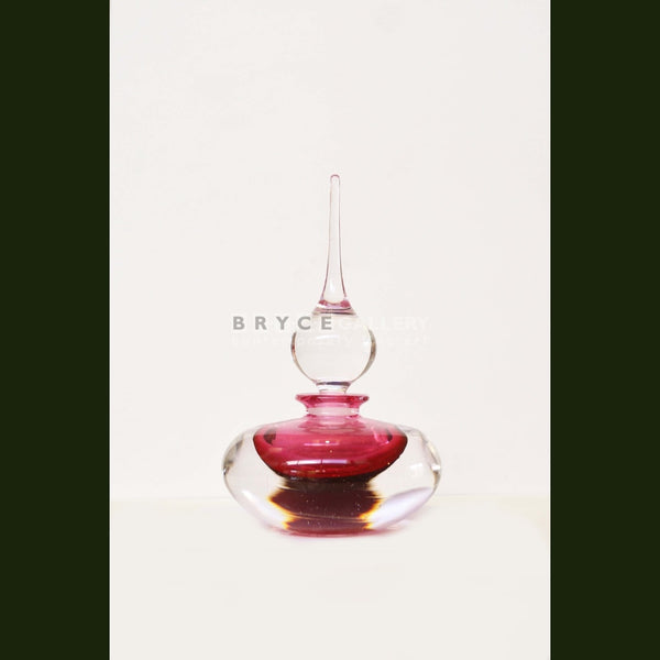 Perfume Bottle Pink Glass Art