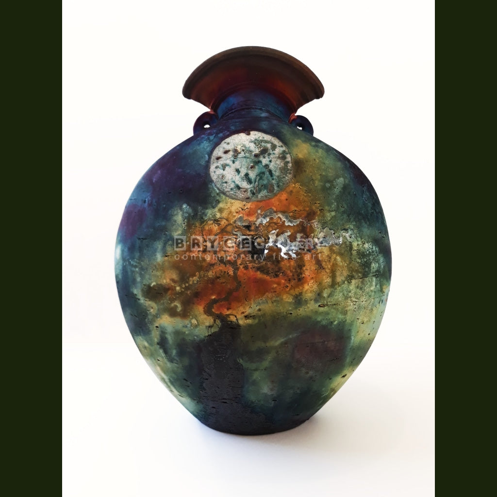 Raku Enamel Vessel - Rata Moon 36 Ceramic