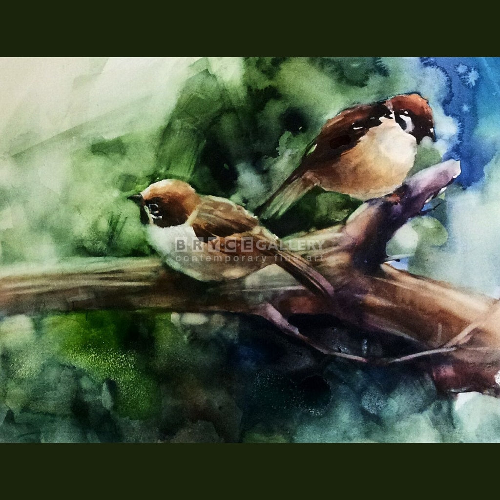 Sparrow Couple Paintings