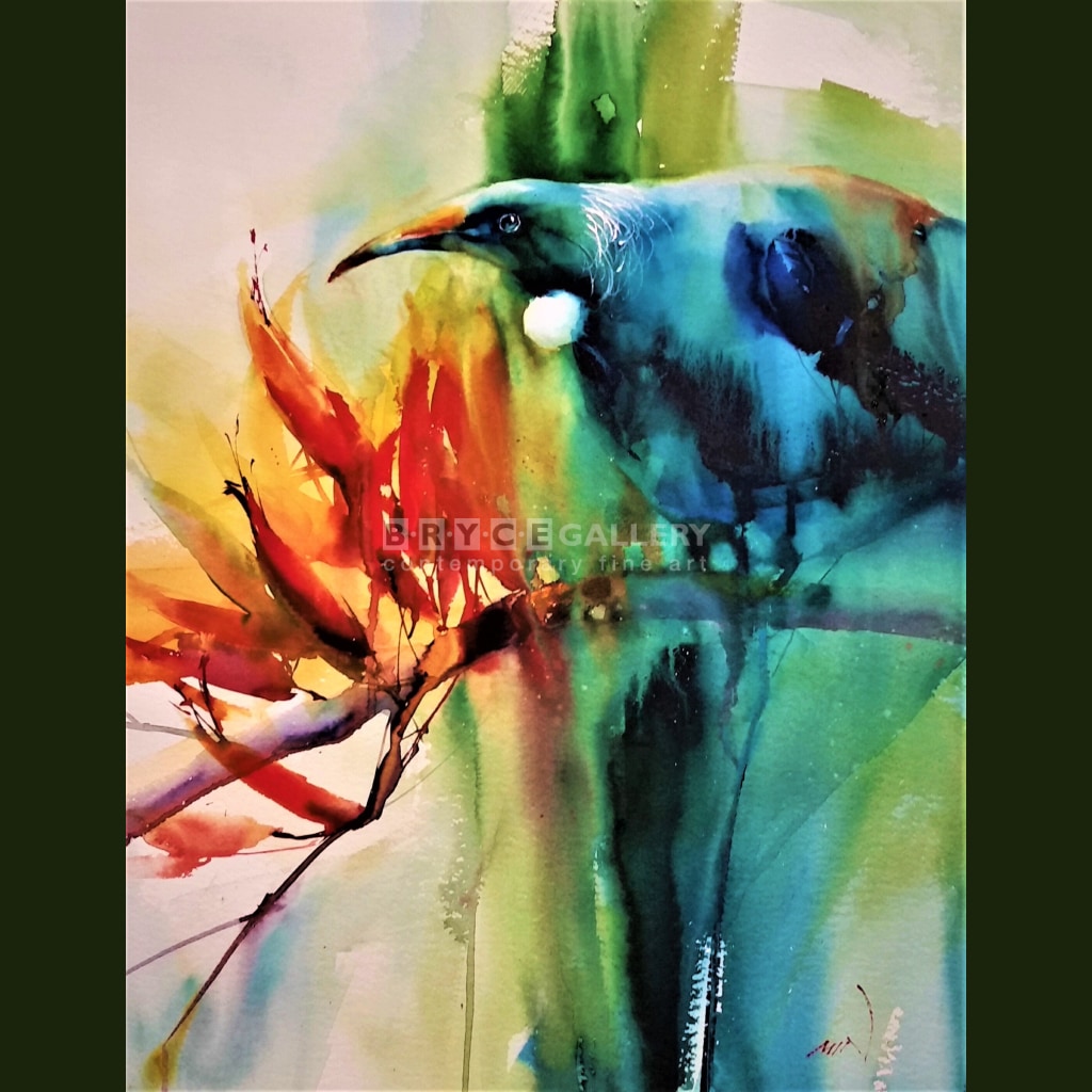 Tui In A Flax Bush Paintings