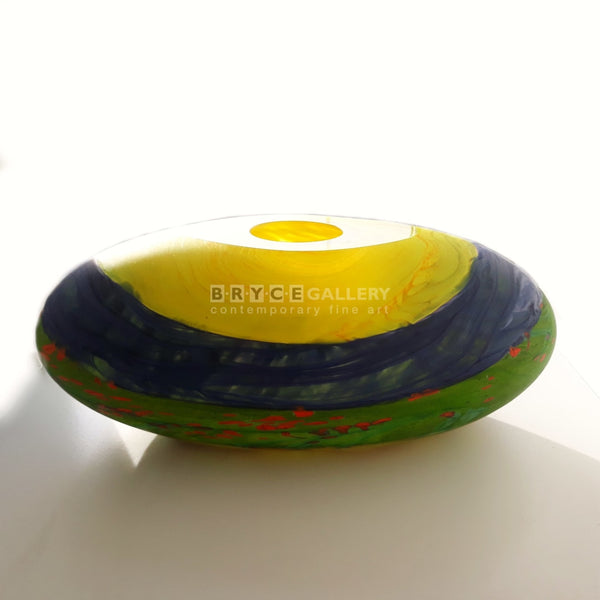 Volcanic Series Happy Days Hangi Stone Glass Art