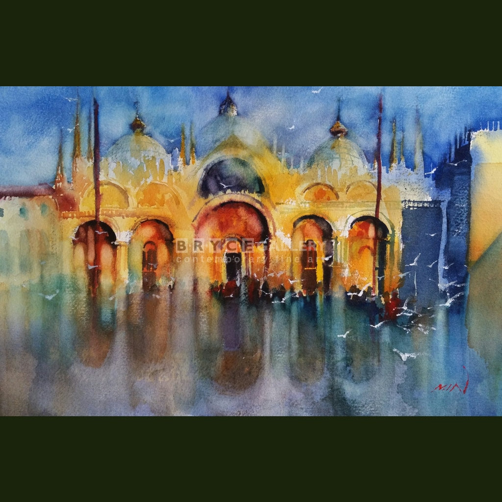 Wet San Marco Piazza Paintings