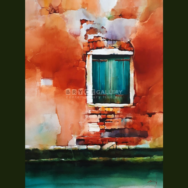Window In Tuscany Painting